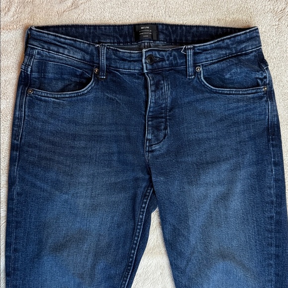 Neuw Lou Slim Medium Dark Blue Skinny Jeans Men’s sz W32 L32 Button Fly - Picture 4 of 14